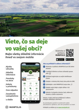 Viete, čo sa deje vo vašej obci? Majte všetky dôležité informácie ihneď vo svojom mobile.