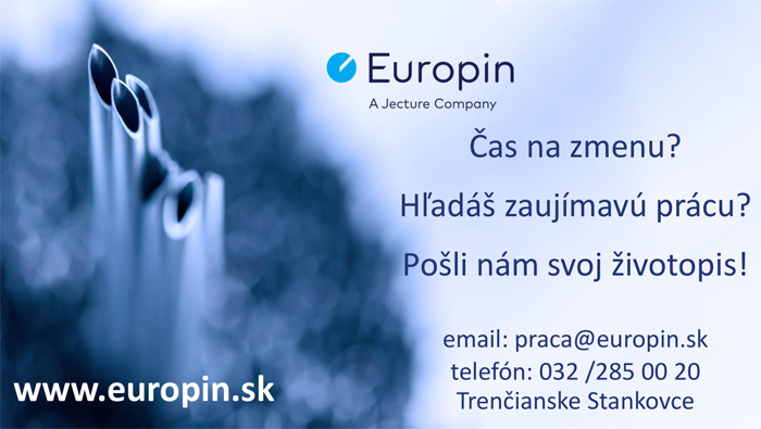 Europin - Čas na zmenu? Hľadáš zaujímavú prácu? Pošli nám svoj životopis!