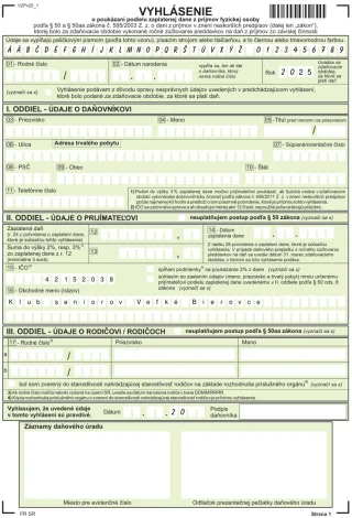 klub seniorov dve percenta