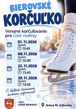 Bierovské korčuľko - 1.11. a 29.11.2026