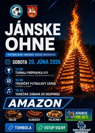 Jánske Ohne - Sobota 20. júna 2026, na futbalovom ihrisku Veľké Bierovce