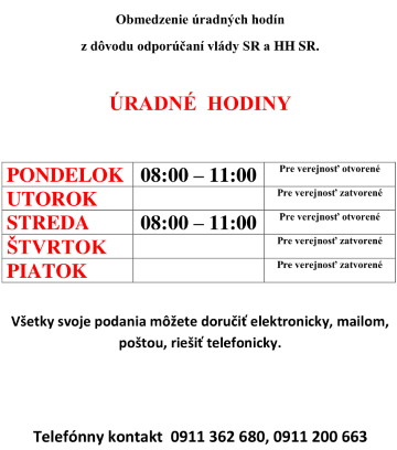 Obmedzenie úradných hodín