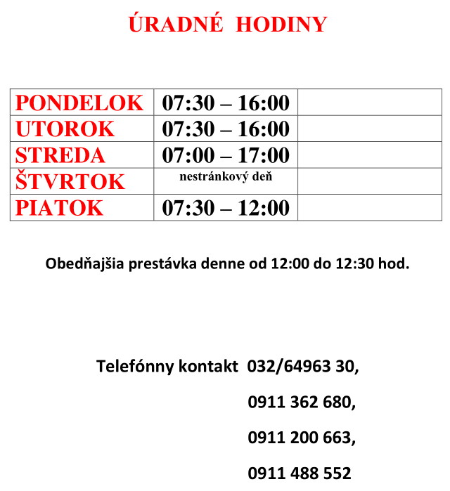Úradné hodiny